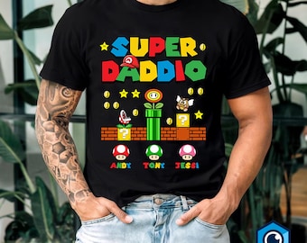 Super Daddio Game Shirt,New Dad Shirt, Super Daddio Shirt, Father's Day Shirt, Super Mommio Shirt,Gift for Dad