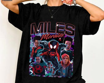 Vintage Bootleg Miles Morales T-shirt | Miles Morales Shirt | Spider-Man Across the Spider-Verse Shirt | Spiderman Gifts