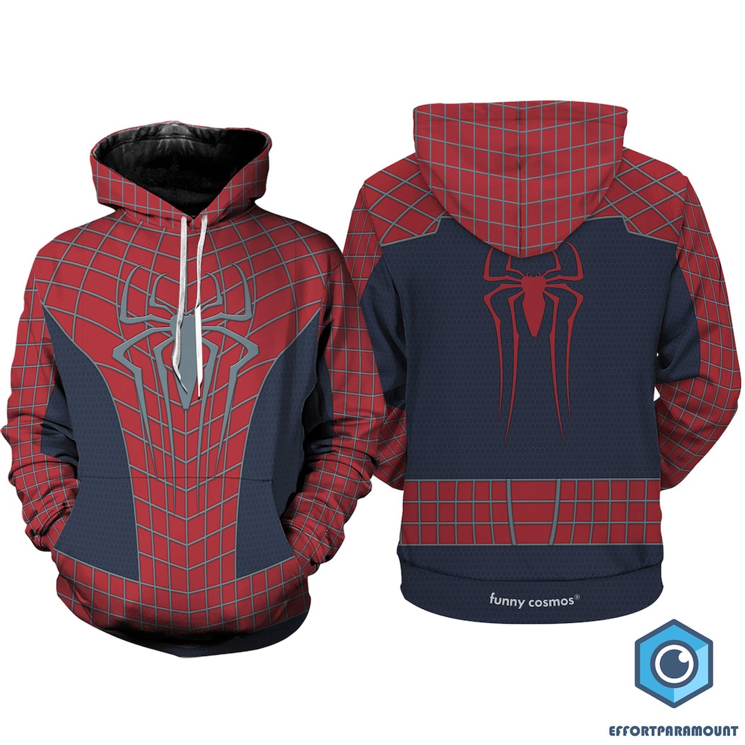 Spider Man 3D Full Over Print Hoodie, Spider Man Super Hero Cosplay ...