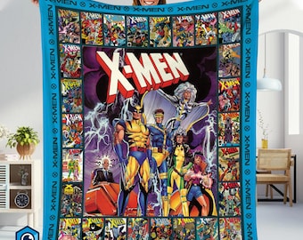 X Men Characters Fleece Blanket X Men Blanket X Men Wolverine Cyclops Professor X Storm Blanket Xmen Birthday Gift For Kids