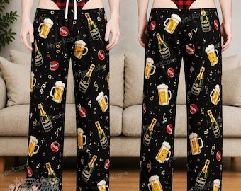 Pantalones divertidos para despedida de soltero, pijamas personalizados con ropa interior falsa, atuendo para la fiesta del novio, regalo original y divertido para hombres.
