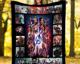 Avengers Fleece Blanket, Superheros Blanket, Spiderman Superhero Bket, Avengers Gifts, Throw Blanket for Couch Sofa, Avengers Movie Blanket