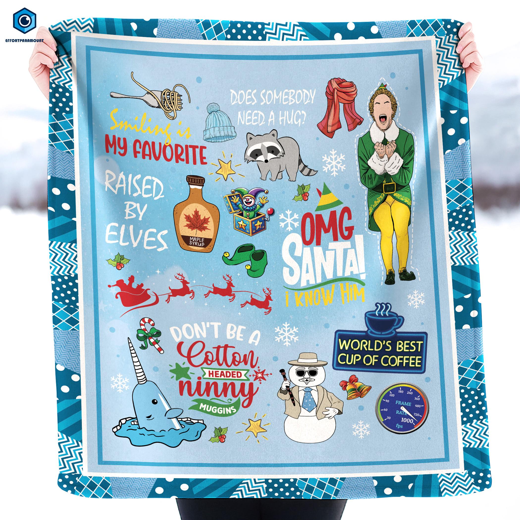 Discover Buddy The Elf Fleece Blanket Elf Quote Christmas Blanket The Elf Chrismtas Blanket The Elf Christmas Quilt Sofa Blanket