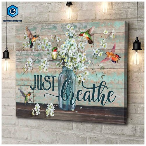 Just Breathe Wall Art Just Breathe Dandelion Wall Art Etsy