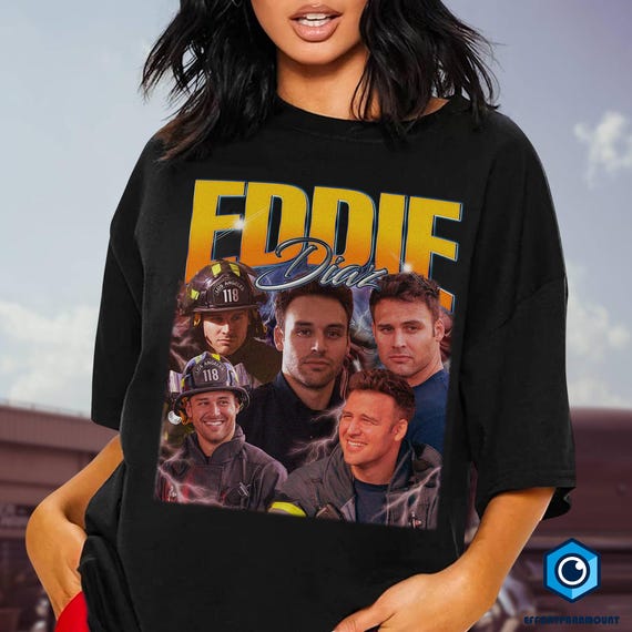 Vintage 90's Eddie Diaz 9-1-1 Movie Tshirt, Eddie Diaz Bootleg