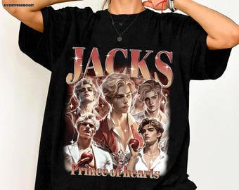 Camiseta pirata de Jacks Prince of Hearts, camiseta inspirada en Prince of Hearts, camiseta vintage de Prince of Hearts, camiseta con estética romántica