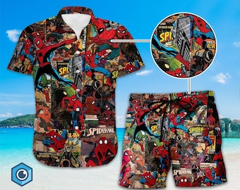 Spiderman Hawaiian Shirt, Spider Man Peter Parker Shirt, Spiderman Shirt, Disneyland Hawaiian Shirt, Beach Hawaiian Shirt