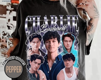 Camiseta unisex de Charlie Bushnell para fans, ropa de regalo para actores de cine y aficionados.