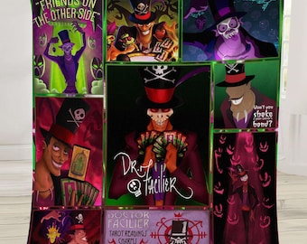 Dr. Facilier Fleece Blanket, Villain Sofa Blanket, Bed Decor, Magic Kingdom, Throw Blanket