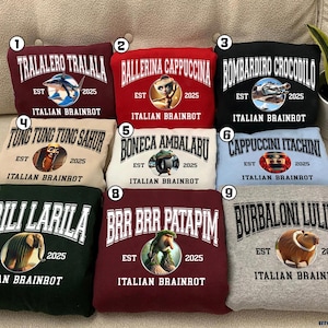 Italian Brainrot Animals Shirt, Italian TikTok Brainrot Meme, Trulimero Trulicina Shirt, Funny Meme T-shirt, Gen Z Humor Tee, Viral Trend
