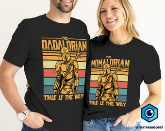 Dadalorian Momalorian Shirt | Mandalorian Family Matching Shirt | Mandalorian Dad Shirt | Father's Day Gifts | Starwars Family Shirt