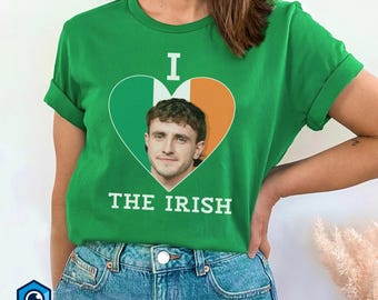 I Love The Irish Paul Mescal Shirt, I Heart the Irish Customs Unisex Cotton Tee
