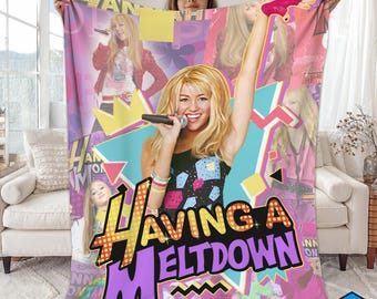 Hannah Montana Blanket, Having a Meltdown Hannah Montana, Disneyland Channel Movie, Hannah Montana Fan Gifts, Birthday Girl Gifts