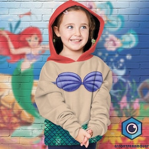 Ariel The Little Mermaid Cosplay Hoodie, Ariel Princess Little Mermaid Costume Shirt, Halloween Costume, Mermaid Cosplay Sweatshirt