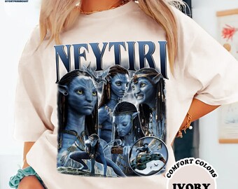 Disney Avatar Neytiri Comfort Color T-Shirt, Avatar Fire And Ash Homage Movie Shirt, Disney Jake Sully Boyfriend Girlfriend Gift