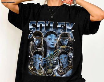 Camiseta So'lek Avatar Avatar, camiseta gráfica de película vintage, camisa retro So'lek Avatar Bootleg de los años 90, camiseta gráfica Avatar, película inspirada en Na'vi