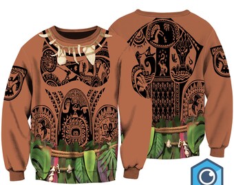 Maui Full Over Print 3D Hoodie, Moana Maui Cosplay Shirt, Magic Kingdom Sweatshirt Hoodie, Halloween Cosplay Sweatshirt, Halloween Gifts