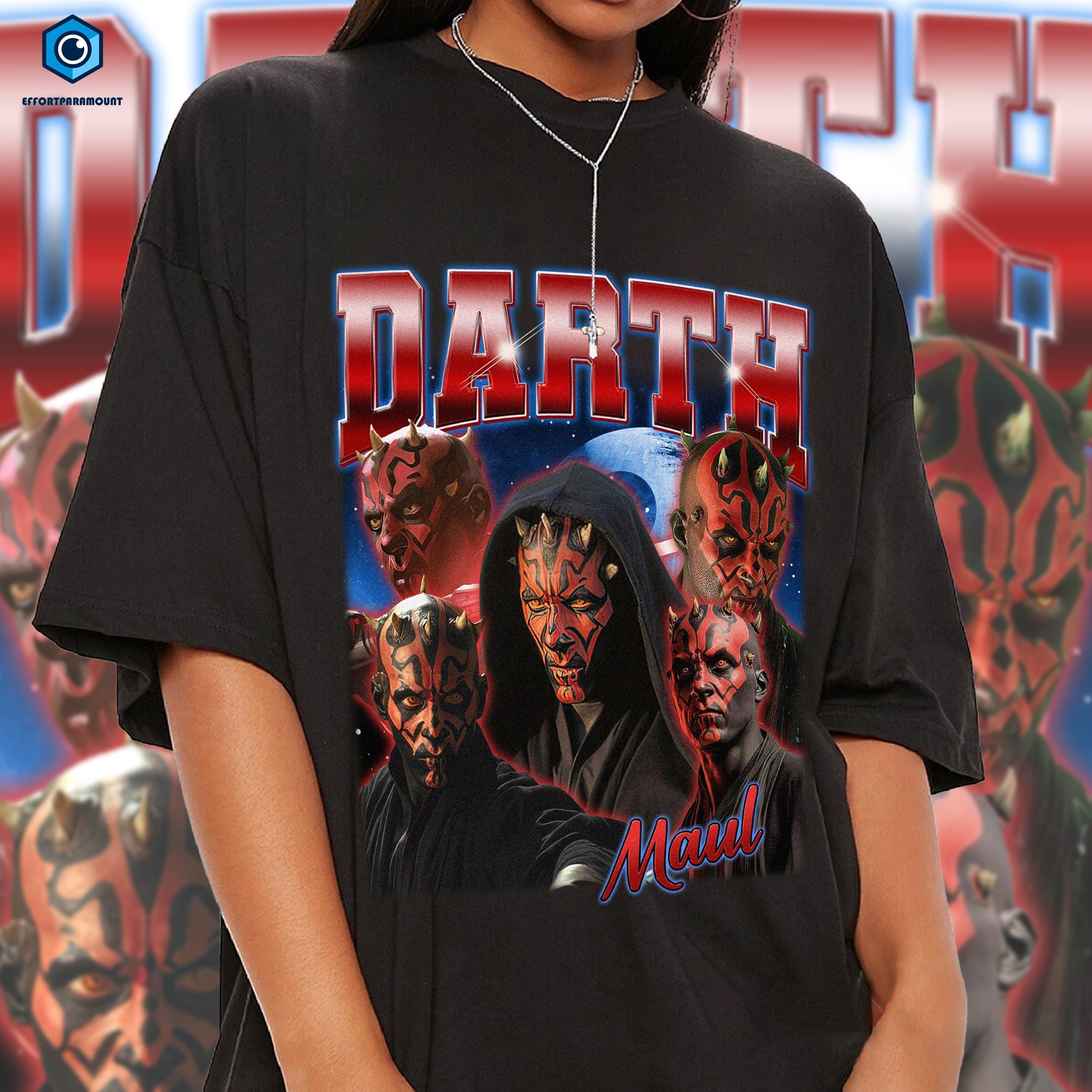 Darth Maul Starwars Bootleg Rap Tee, Vintage Starwars Darth Maul 