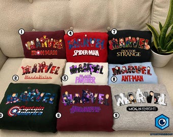 Super Heroes Shirt, Group Shirt, Avengers Group Shirt, Avengers Shirt, Avengers Family Shirt, Group Matching Sweatshirt, Avengers Team Shirt