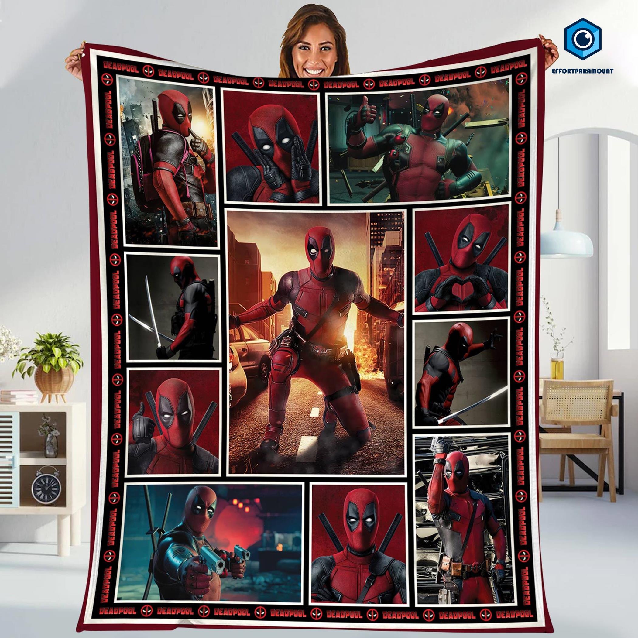Discover Deadpool Fleece Blanket, Vintage Blanket, Deadpool Blanket Couch Sofa, Superhero Blanket