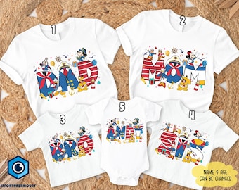 Custom Mickey and Friends Cruise Line Shirt, Personalized Family Trip Shirt, Disneyland Vacation Shirt, Cruise Trip Matching Outfits