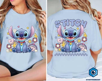 Cute Stitch Two-sided Shirt, Disneyland Stitch Shirt, Lilo and Stitch Shirt, Stitch Family Shirt, Stitch T-shirt