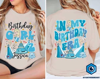 Personalized Frozen Birthday T-shirt, Custom Queen Elsa Birthday Girl Shirt, Frozen Birthday Party, Disneyland Kid Toddler Birthday Tees