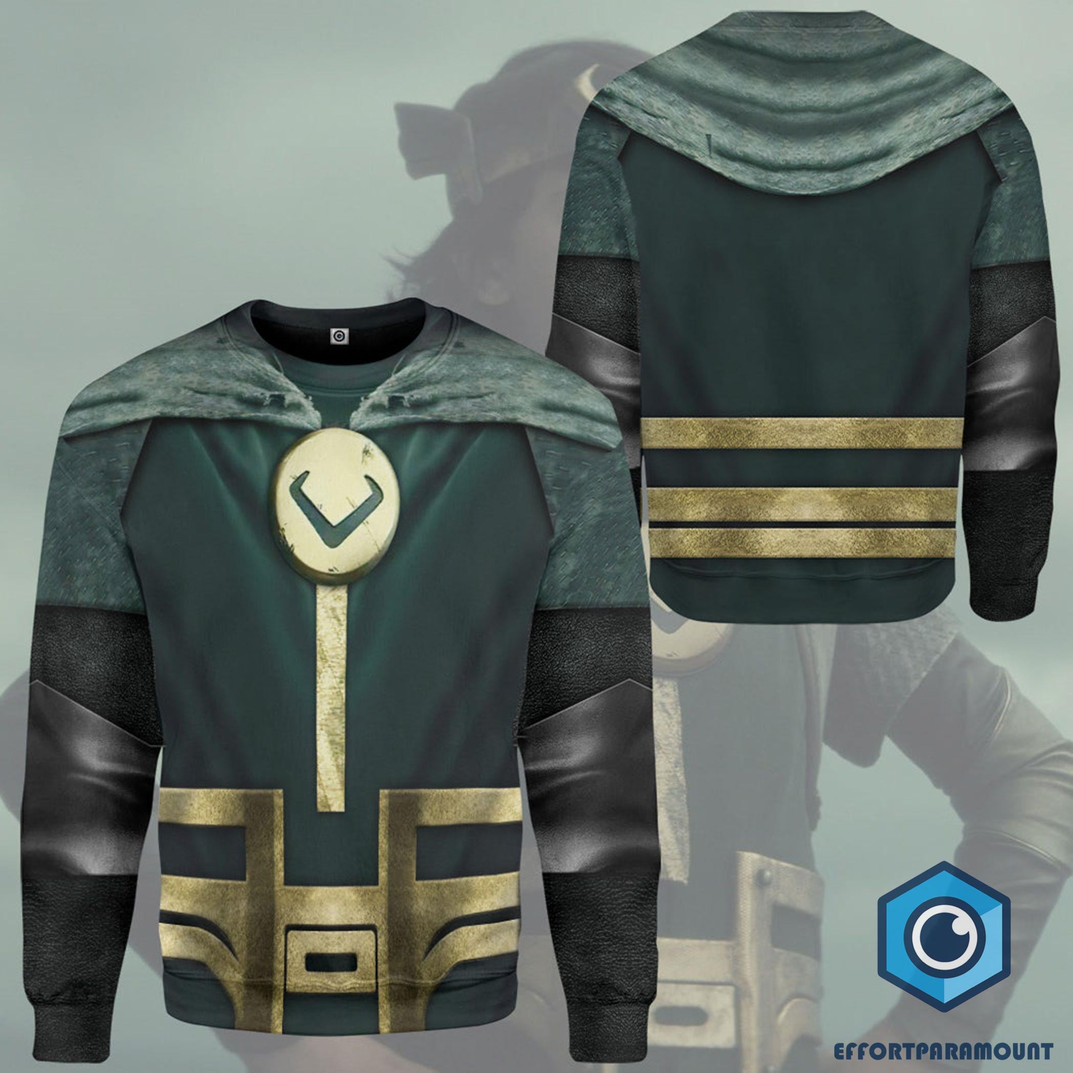 Loki Cosplay Full Over Print 3D Sweatshirt Hoodie, Loki TV Series Shirt, Loki Laufeyson Cosplay Costume Shirt, Superhero Cosplay Shirt