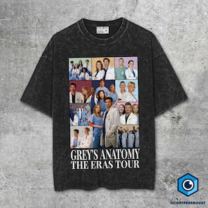 Vintage Greys Anatomy The Eras Tour Shirt, Grey&#39;S Anatomy Washed Shirt, Meredith Grey Dr Derek Shepherd Shirt, Grey Anatomy Doctors Shirt