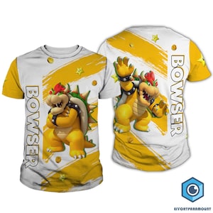 Bowser Full Over Print Hoodie | Bowser Costume | Cosplay Costume | Mario Bros Shirt | Super Mario Bowser Shirt | Video Game | Birthday Gift
