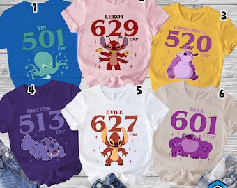 Stitch Experiments T-shirt, Stitch Family Matching Outfit Shirts, Lilo and Stitch T-shirt, Stitch Movie Shirt, Stitch Characters Shirt
