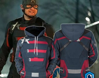 Full Over Print John Walker Hoodie | John Walker Shirt | Thunderbolts Movie 2025 | Captain America Cosplay | Thunderbolts New Avengers