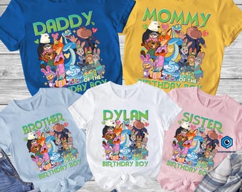 Zootopia 2 Cumpleaños Nombre y Edad Personalizados PNG, Diseño de Camiseta para Fiesta de Zootopia, Descarga de Cumpleaños Infantil, Fiesta Temática de Animales, Descarga Digital