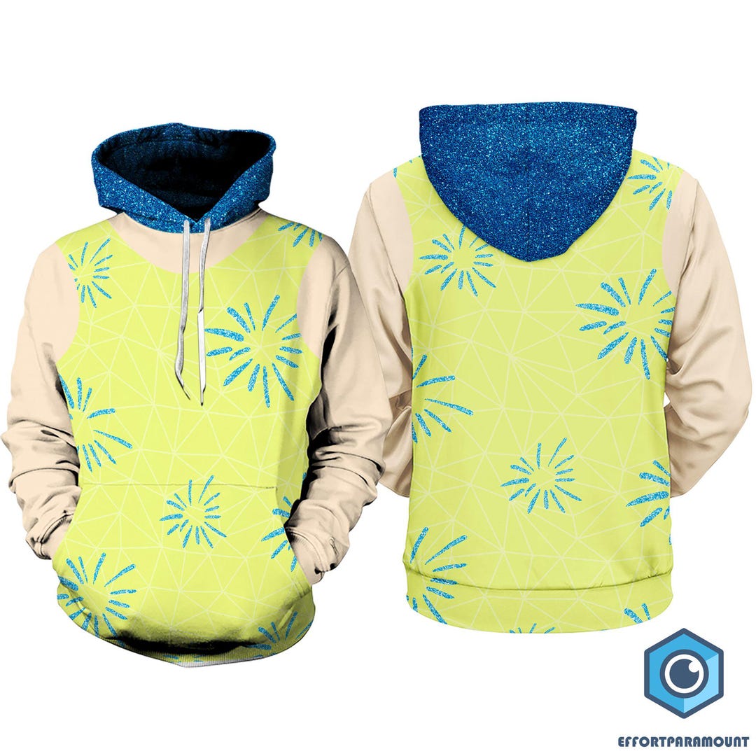 Joy Inside Out All Over Print Costume Sweatshirt, Inside Out Joy Hoodie,  Disneyland Cosplay Sweatshirt, Inside Out Emotions Shirt Sweatshirt