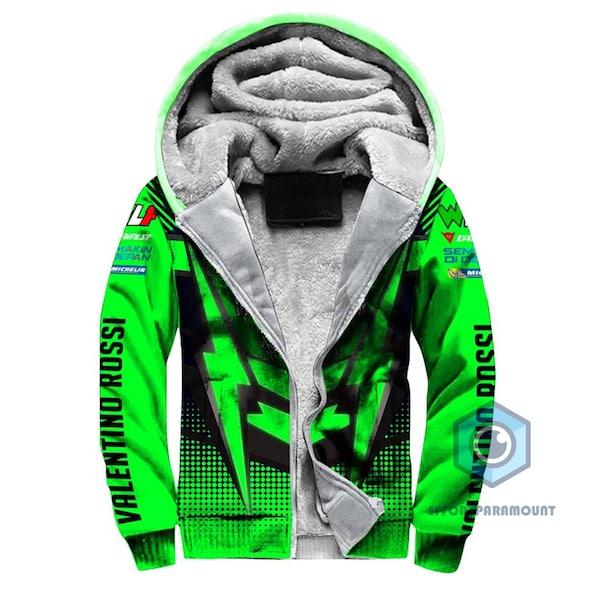 Valentino Rossi MotoGP 3D Racing Uniform Sweatshirt T Shirt Zip Hoodie Halloween Costume