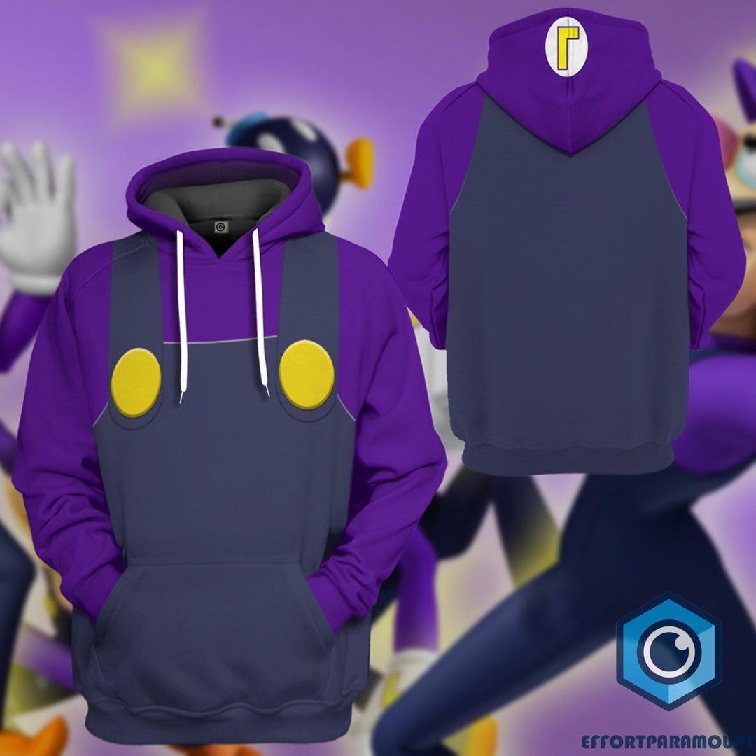 Waluigi 3D Full Over Print Hoodie Super Mario Waluigi Shirt Cosplay Il Rke9 