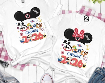 Personalized Mickey and Friends Disneyland Cruise Shirt, Mickey Cruise Line Shirt, Disneyland Magic Fantasy Wish Shirt, Cruise Trip Shirt