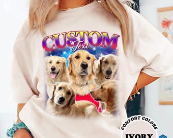 Custom Pet Bootleg Shirt, Custom Vintage 90s Photo Shirt, Dog Or Cat Portrait, Personalized Pet Face Shiet, Pet Lover Gift
