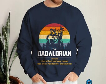 Dadalorian Shirt, Fathers Day Shirt, Dadalorian And The Child  Retro Vintage Dad Shirt Gift