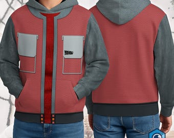Back To The Future Sweatshirt Hoodie, Marty McFly Halloween Costume 3D Hoodie, Marty McFly Cosplay Outfit, For Vintage movie Fan