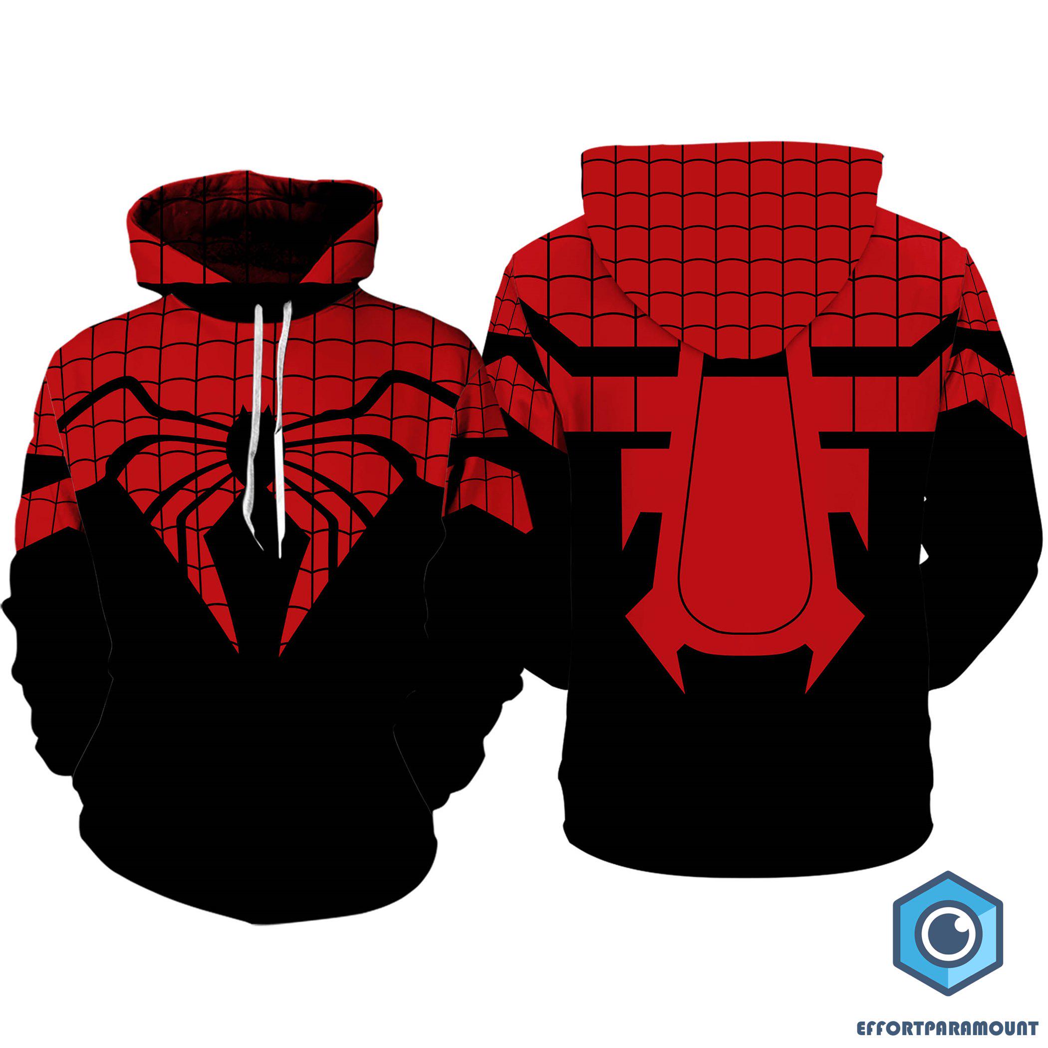 Discover Spider Man Halloween Costume Hoodie, SpiderMan Costume Hoodie, Halloween Party, Superhero Cosplay Shirt, Spiderman Cosplay Hoodie