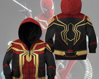 All Over Print Spiderman Halloween Sweatshirt, Spiderman Cosplay Outfit, Super Hero Halloween Costume Shirt, Spiderman Halloween Hoodie