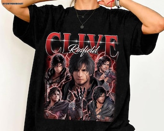 Camiseta vintage de Clive Rosfield de Final Fantasy, camiseta pirata de Clive Rosfield, camiseta de regalo para hombre y mujer, camiseta gráfica para amantes de la fantasía.