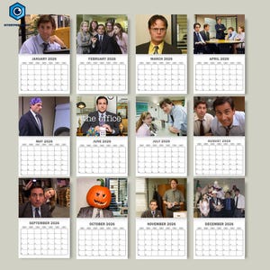 2026 The Office Wall Calendar | The Office US Wall Calendar 2026 | Michael Scoot | 2026 Calendar | TV Show Calendar | Dwight Schute