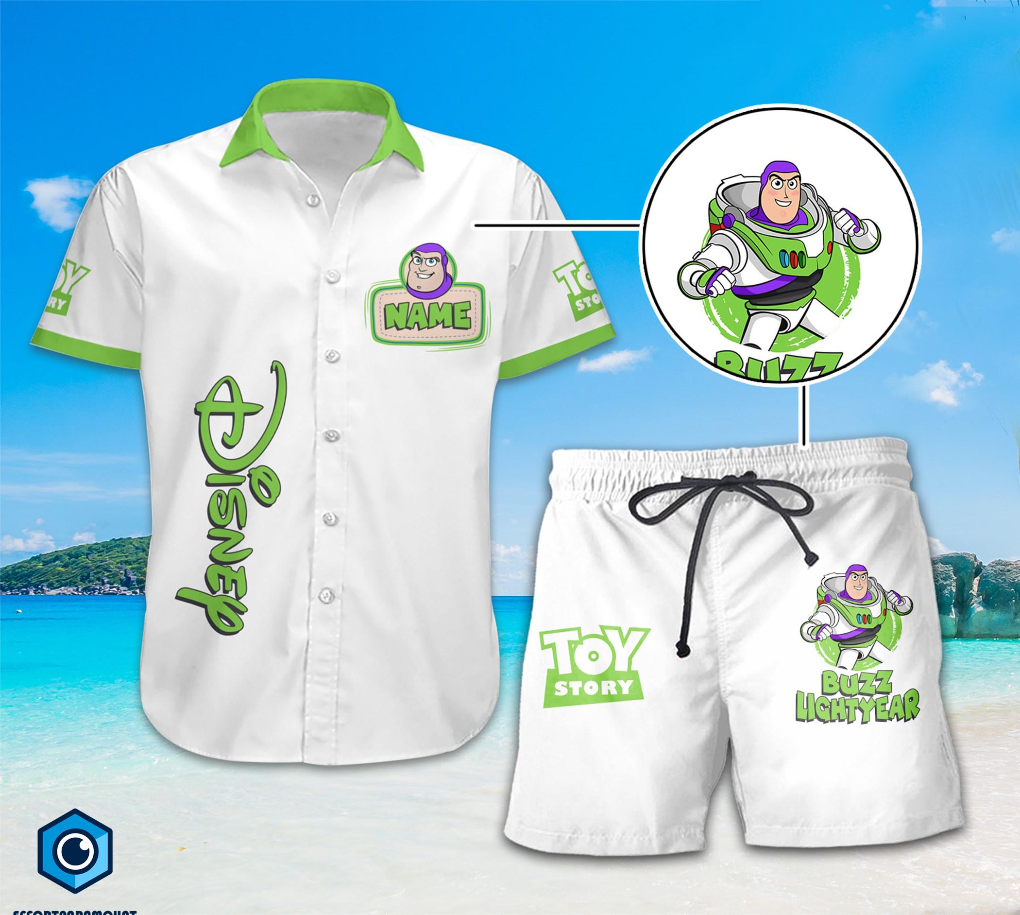 Discover Personalized Buzz Lightyear Hawaiian Shirt, Woody Hawaiian Shirt, Toy Story Summer Vacation Shirt