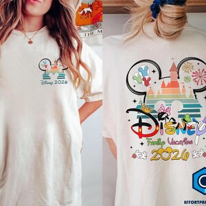Disneyworld 2026 Family Trip Shirt, Family Disneytrip Matching Shirts, Personalized Disneyland T-shirt, Family Vacation Trip Shirt image 2