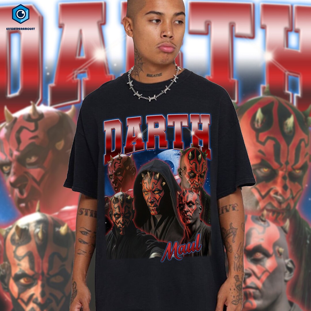 レア jackson matisse Darth Maul Pocket Tee Darth Maul Starwars Bootleg Rap Tee, Vintage Starwars Darth