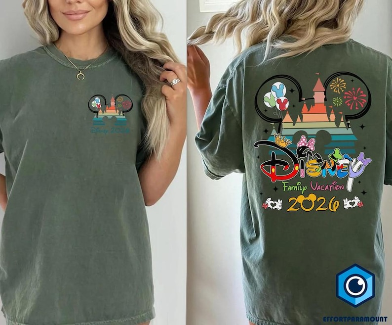Disneyworld 2026 Family Trip Shirt, Family Disneytrip Matching Shirts, Personalized Disneyland T-shirt, Family Vacation Trip Shirt image 1