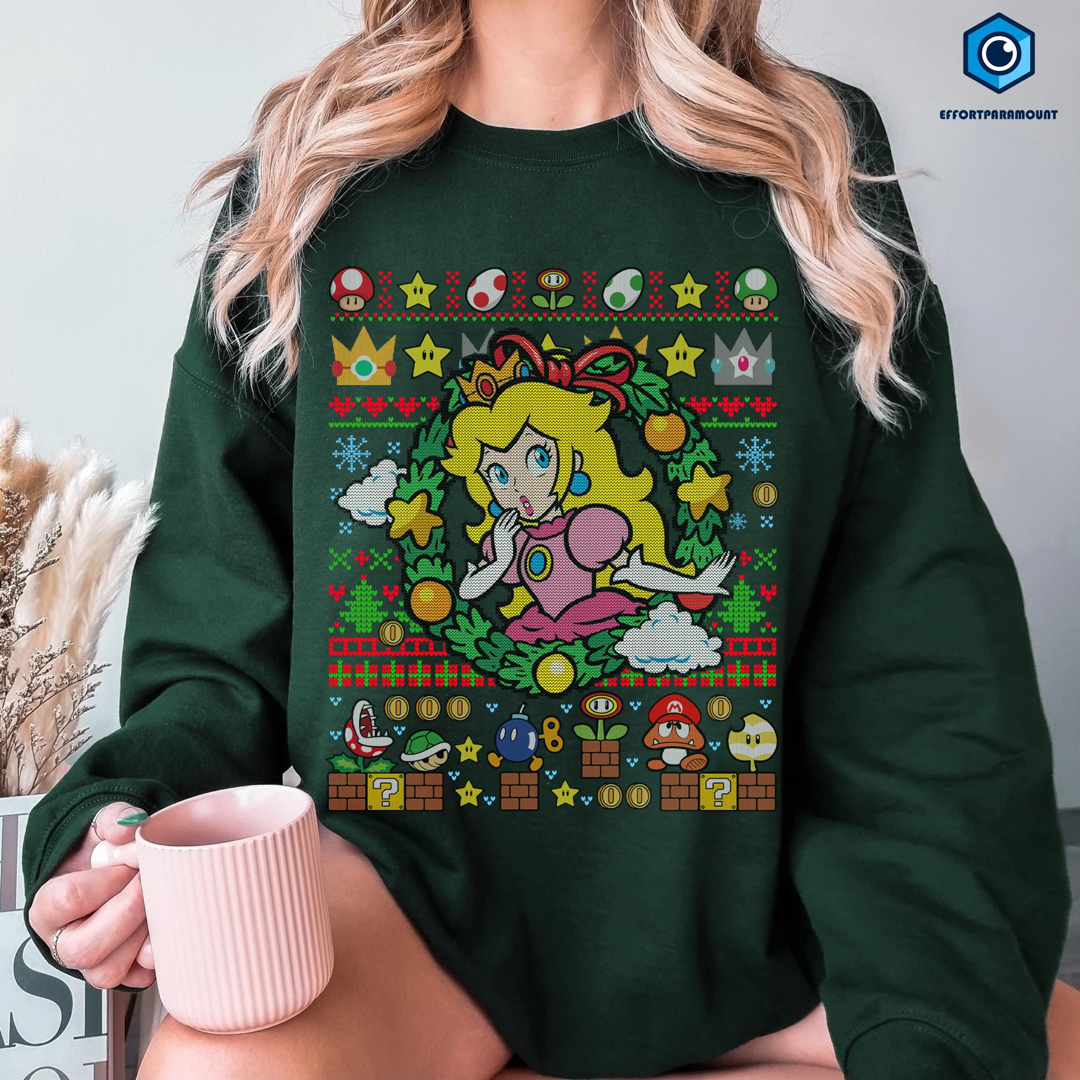 Princess peach christmas sweater sales