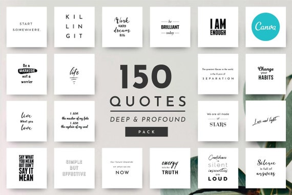 Deep Quotes 150 Quotes Pack | Etsy